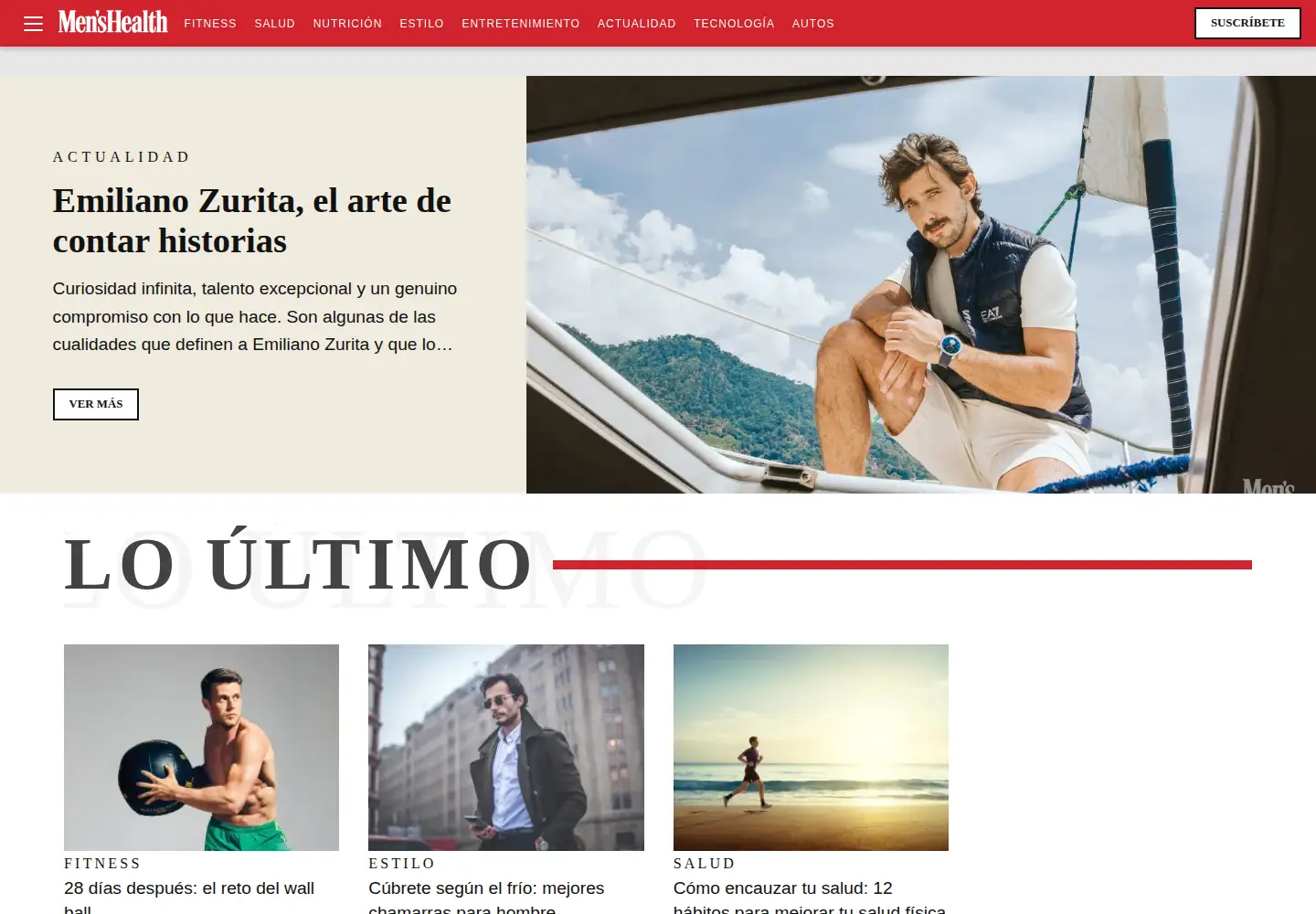 Captured homepage of menshealthlatam.com in the current scan