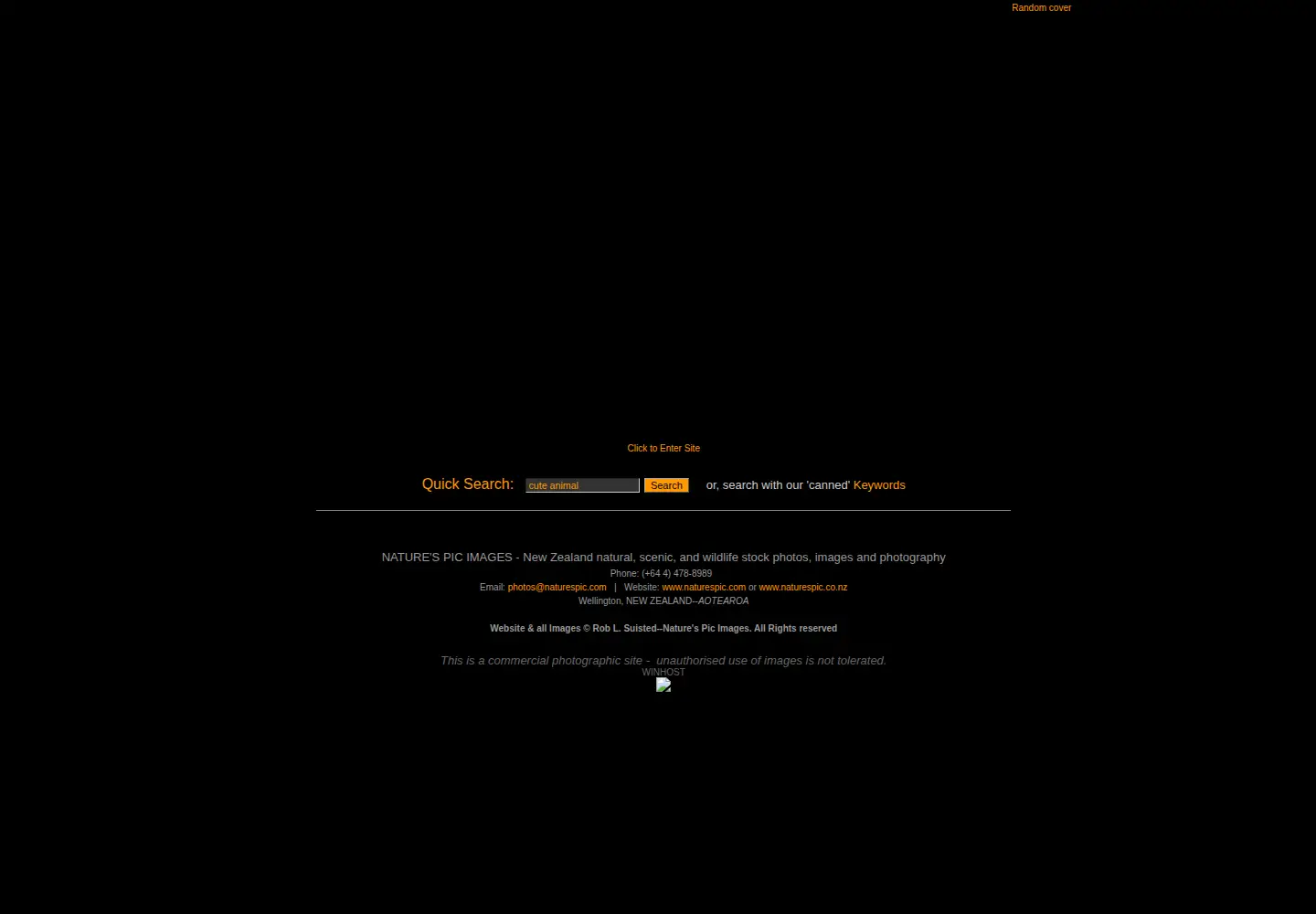 Captured homepage of naturespic.com in the current scan