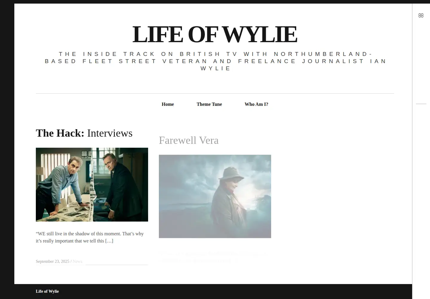 Captured homepage of lifeofwylie.com in the current scan