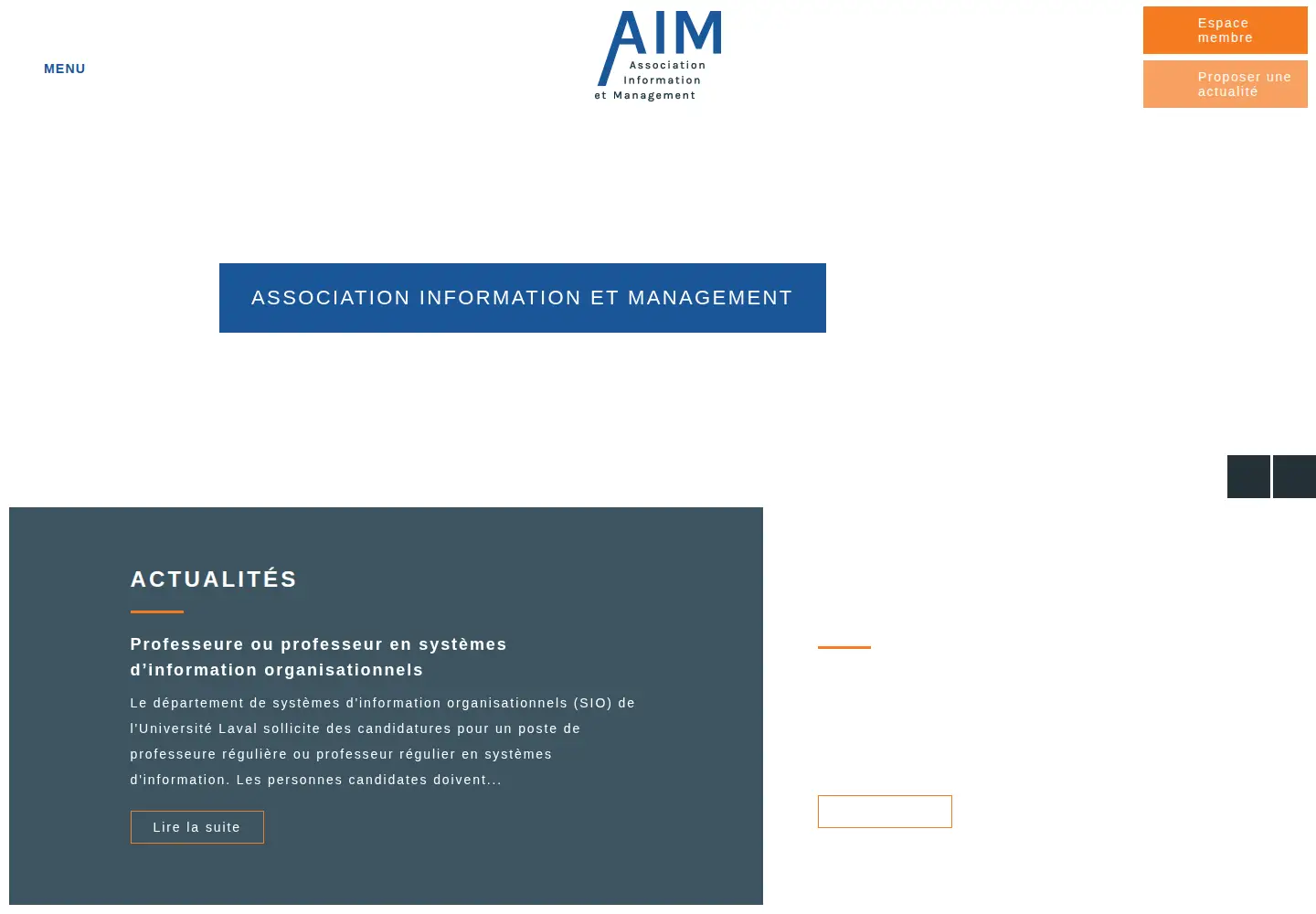 Screenshot of aim.asso.fr