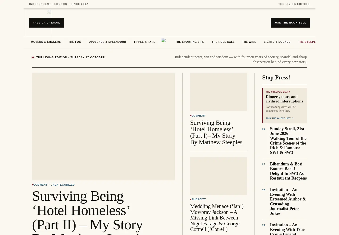 Screenshot of thesteepletimes.com