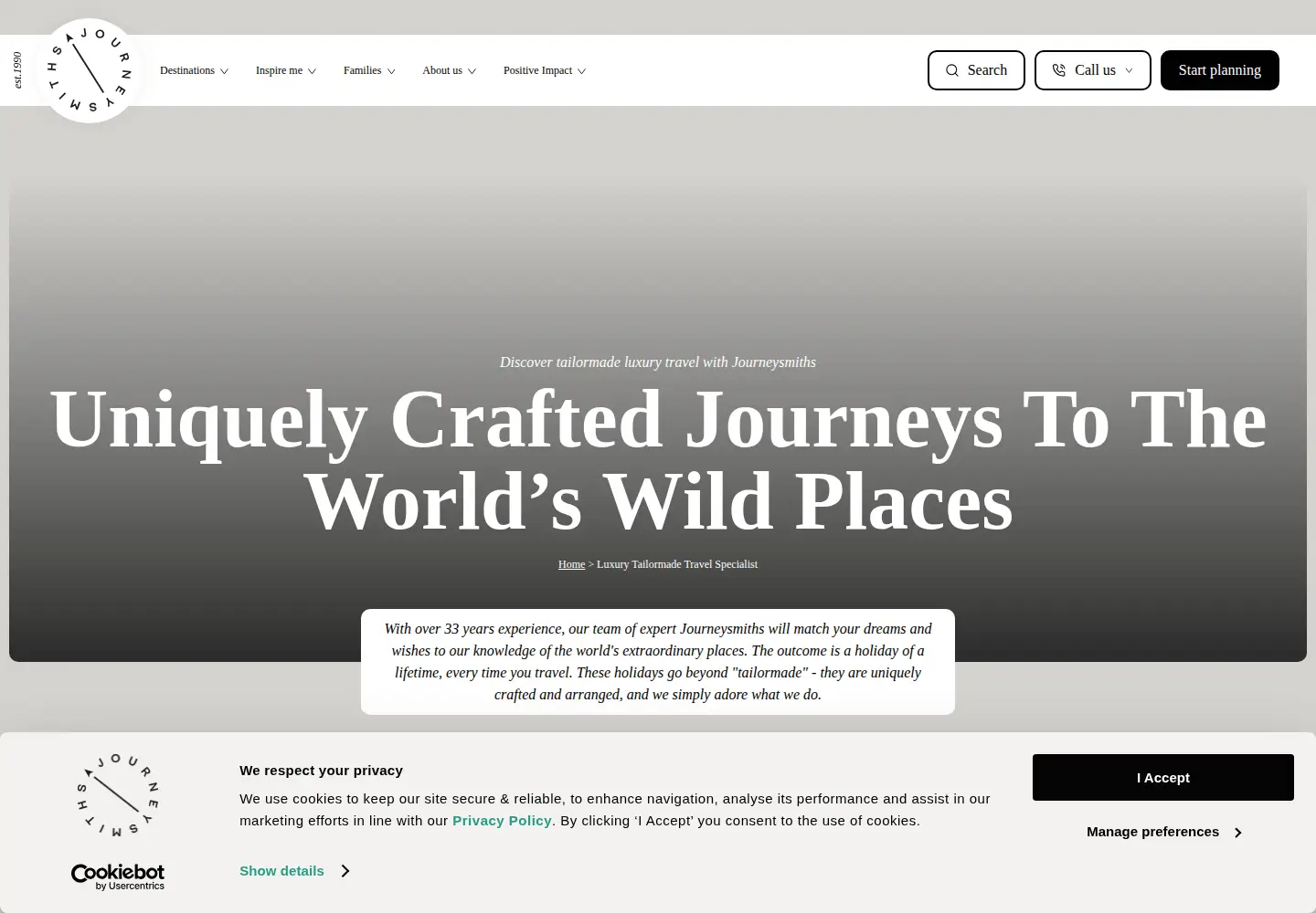 Screenshot of safari.co.uk