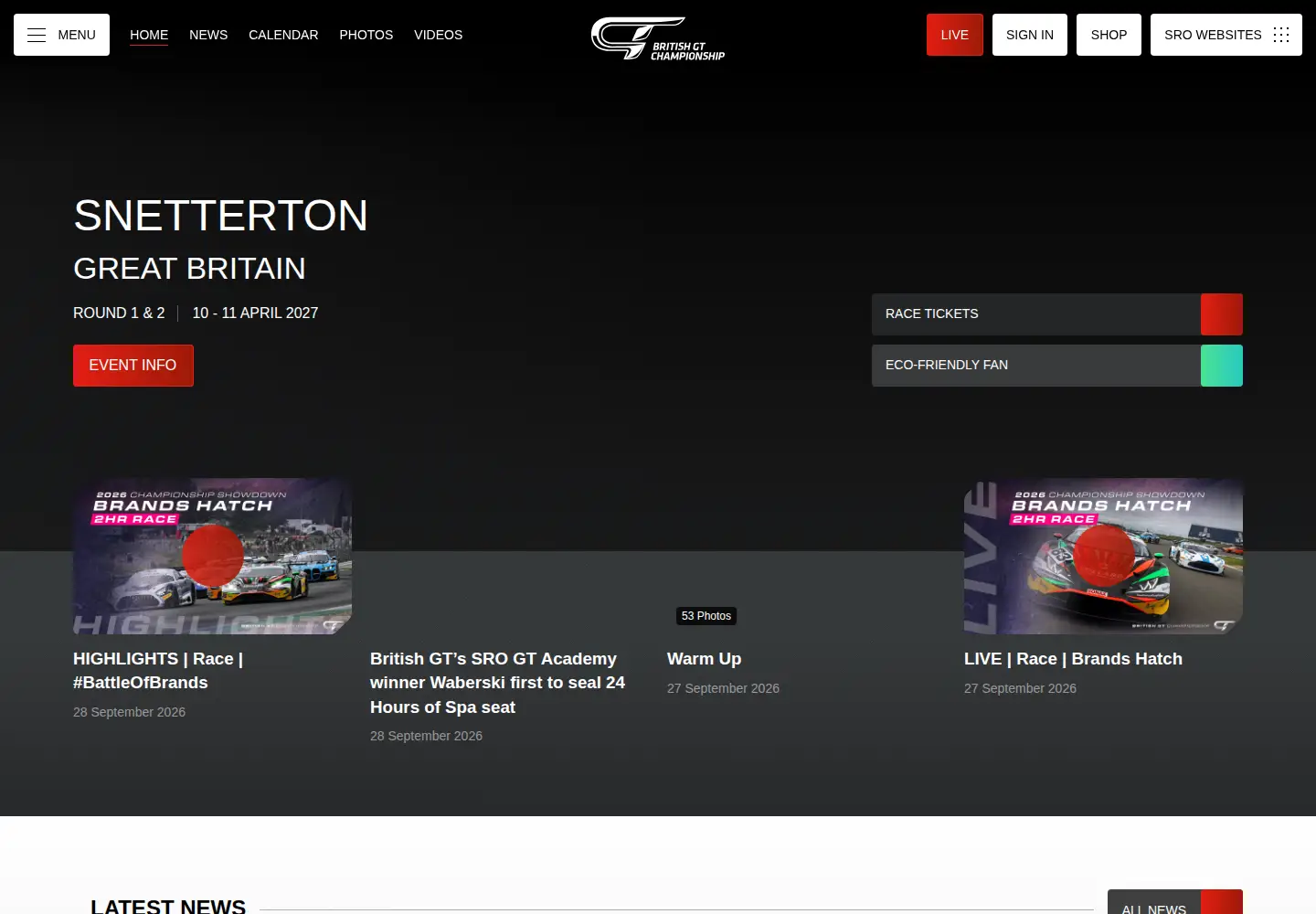 Screenshot of britishgt.com