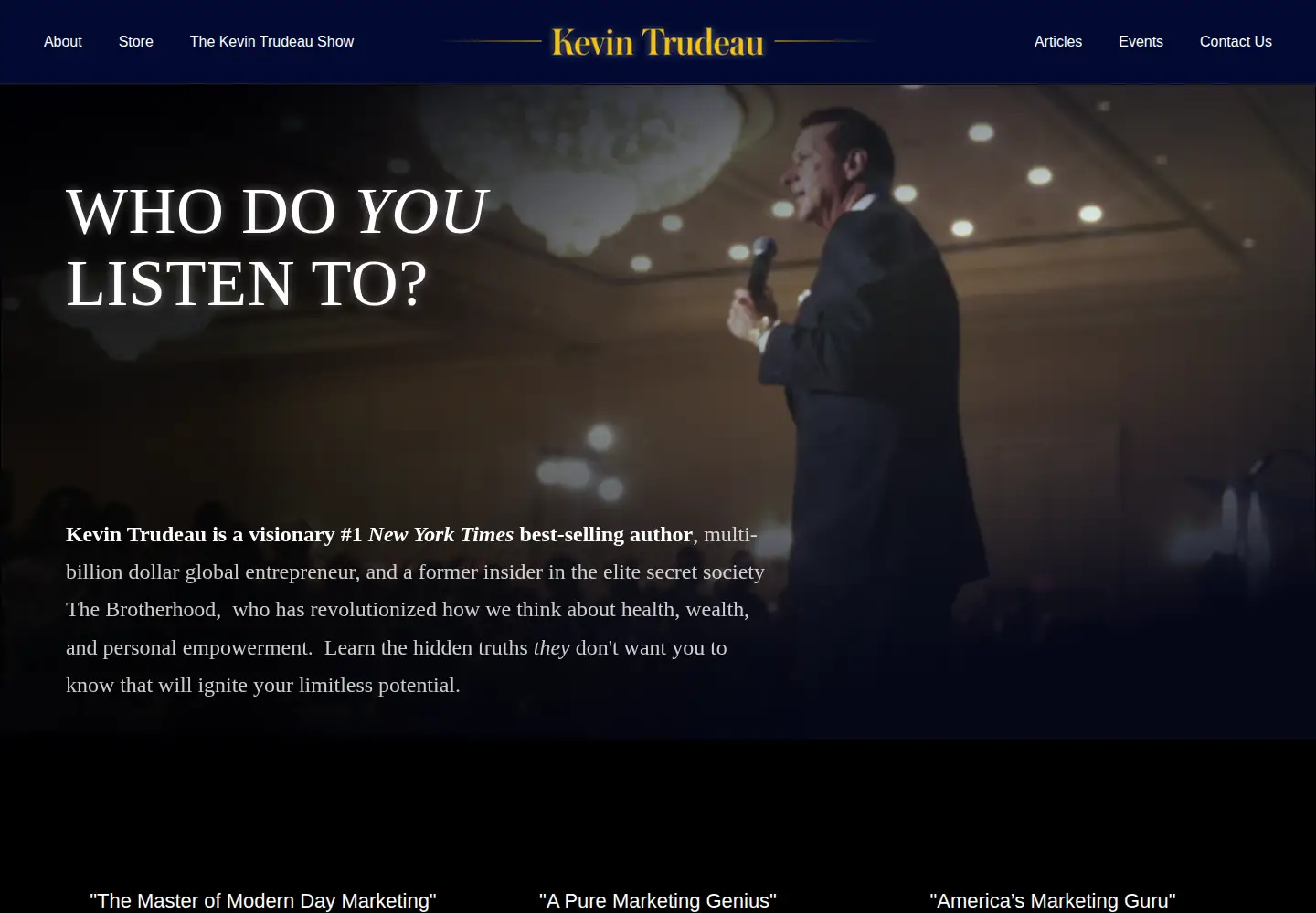 Screenshot of kevintrudeau.com