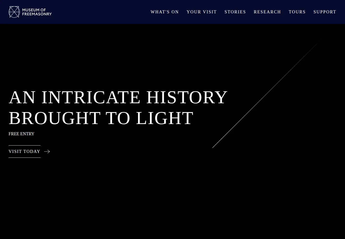Screenshot of museumfreemasonry.org.uk
