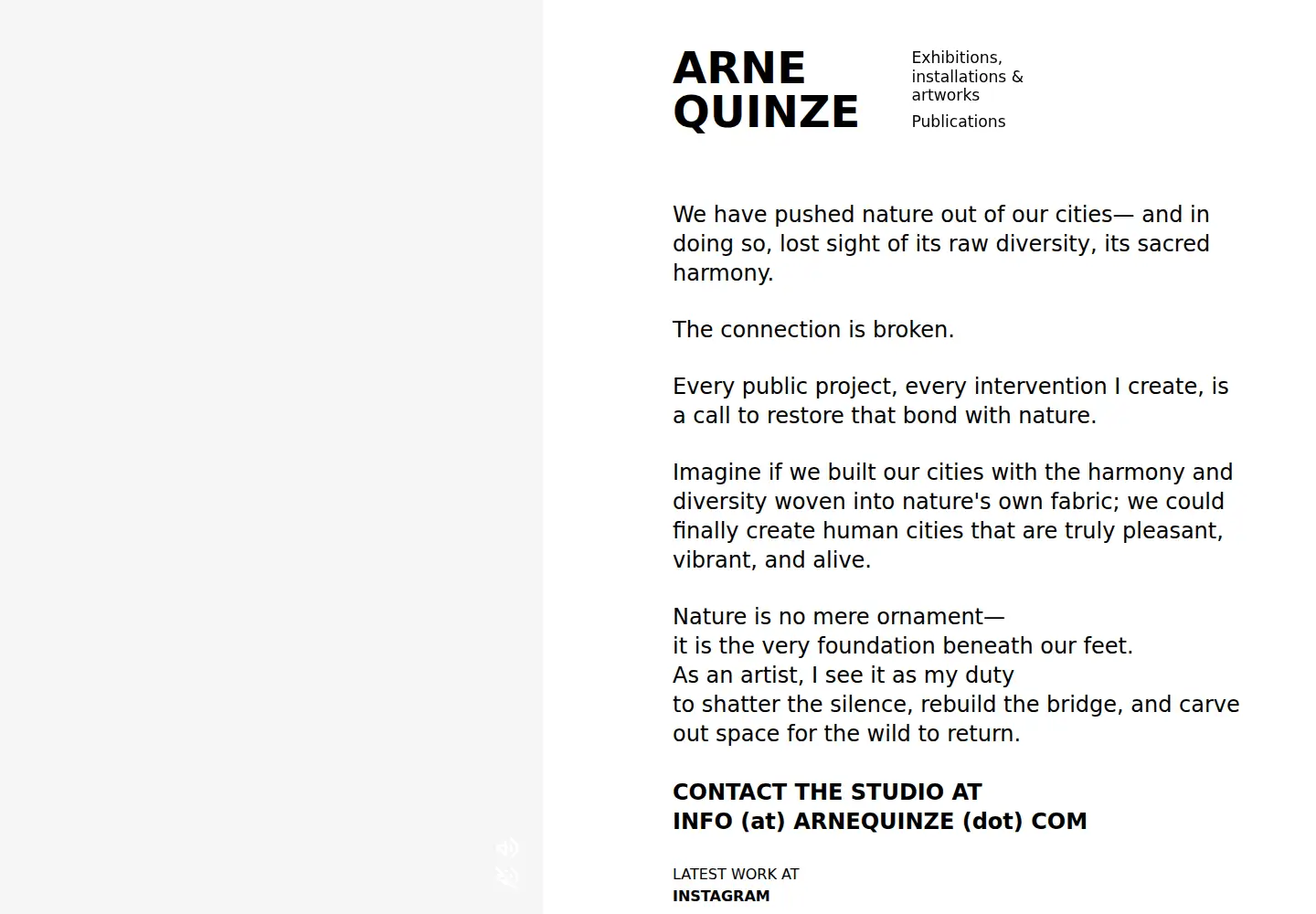 Captured homepage of arnequinze.com in the current scan