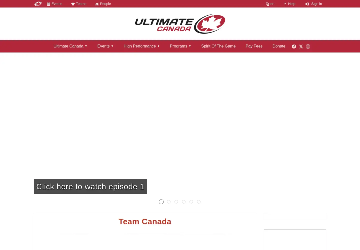 Screenshot of canadianultimate.com