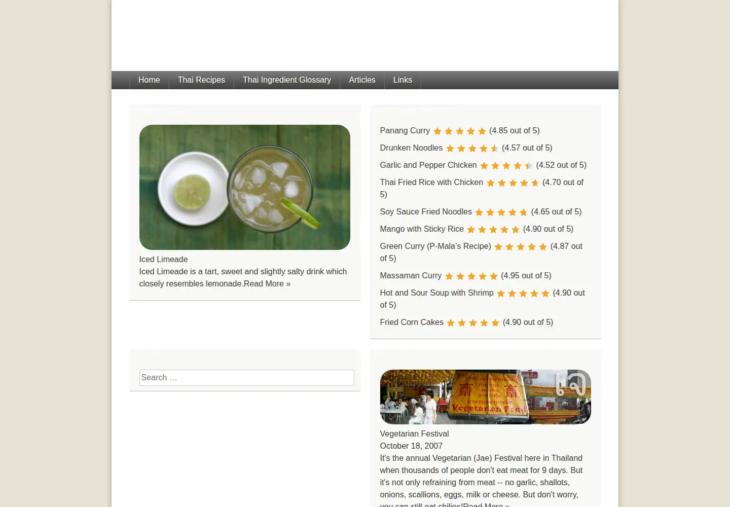 Captured homepage of realthairecipes.com in the current scan