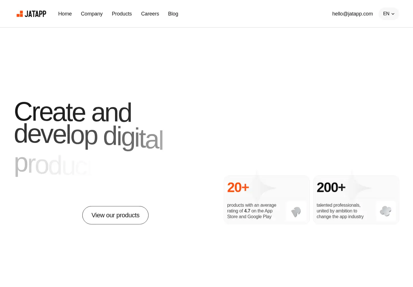 Captured homepage of jatapp.com in the current scan
