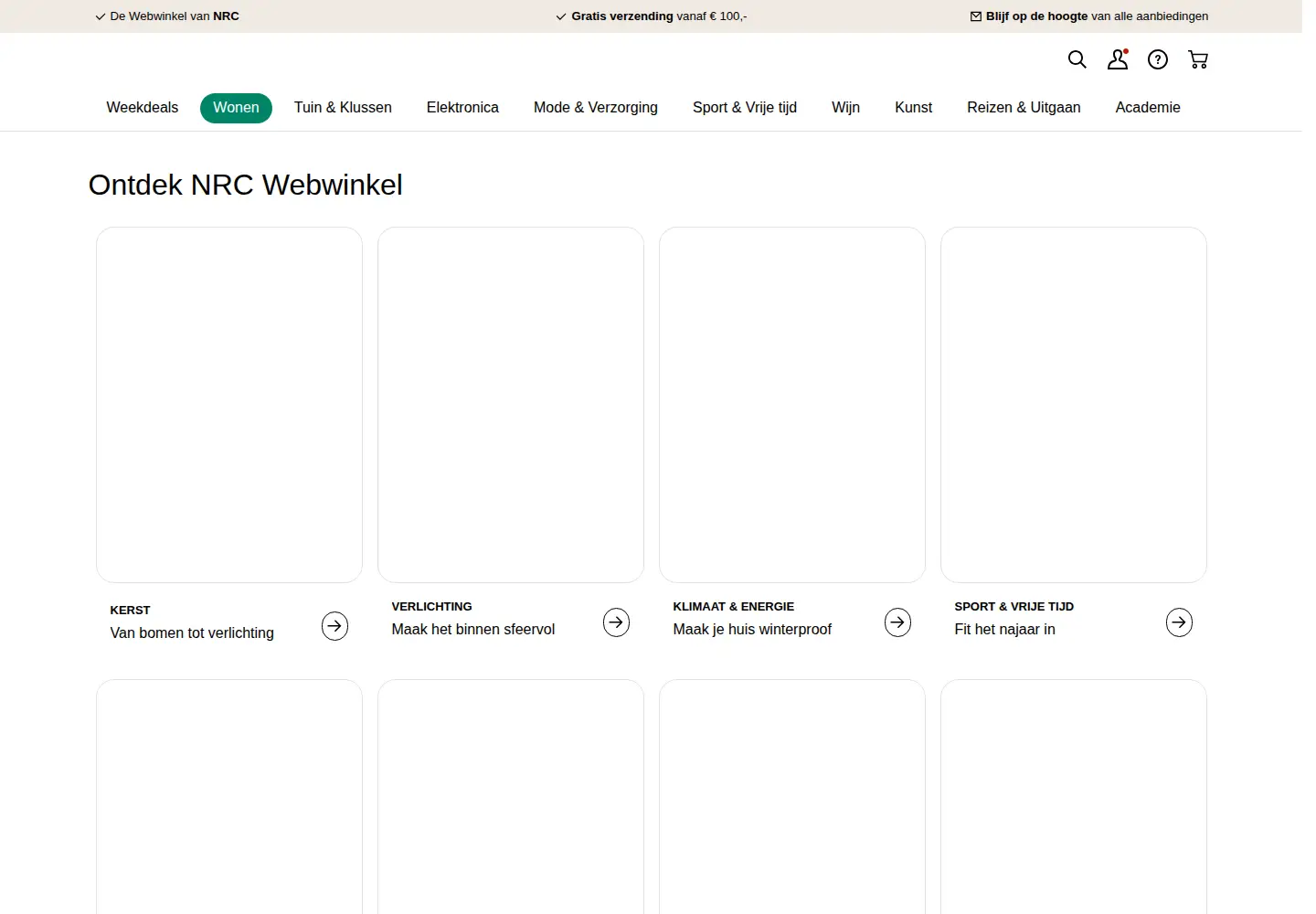 Captured homepage of nrcwebwinkel.nl in the current scan