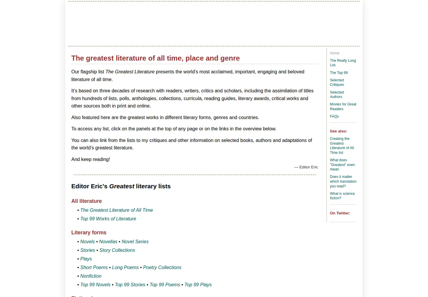 Screenshot of editoreric.com