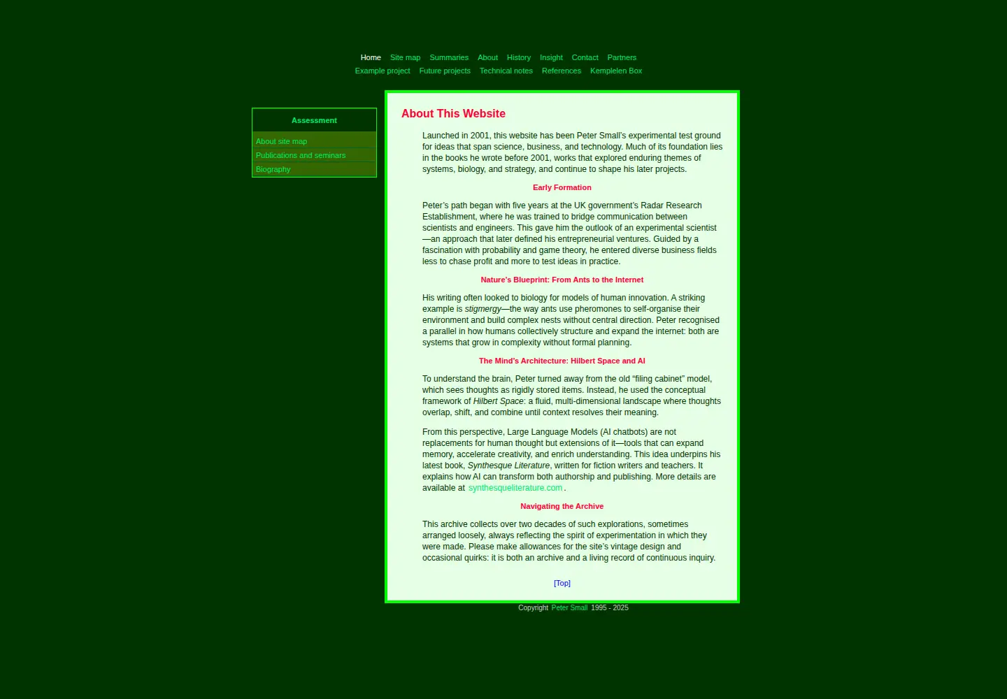 Screenshot of stigmergicsystems.com