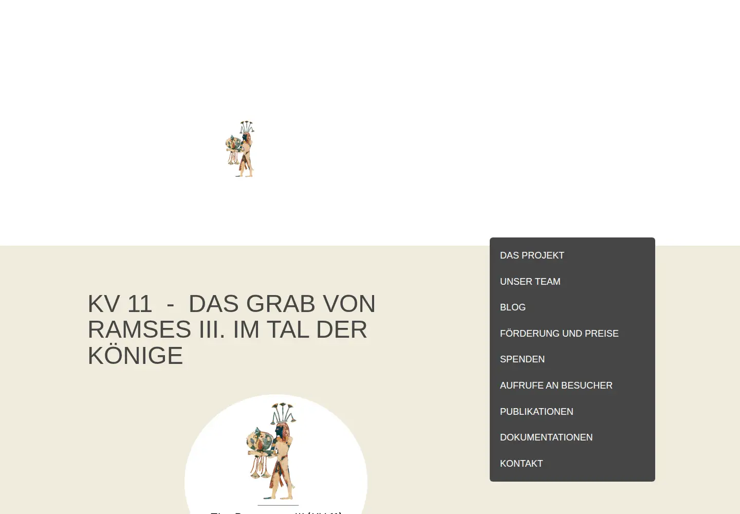 Screenshot of ramesses-iii-project.com