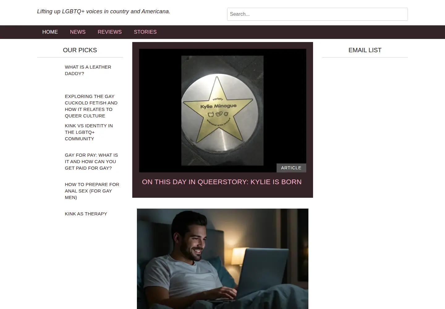 Screenshot of countryqueer.com