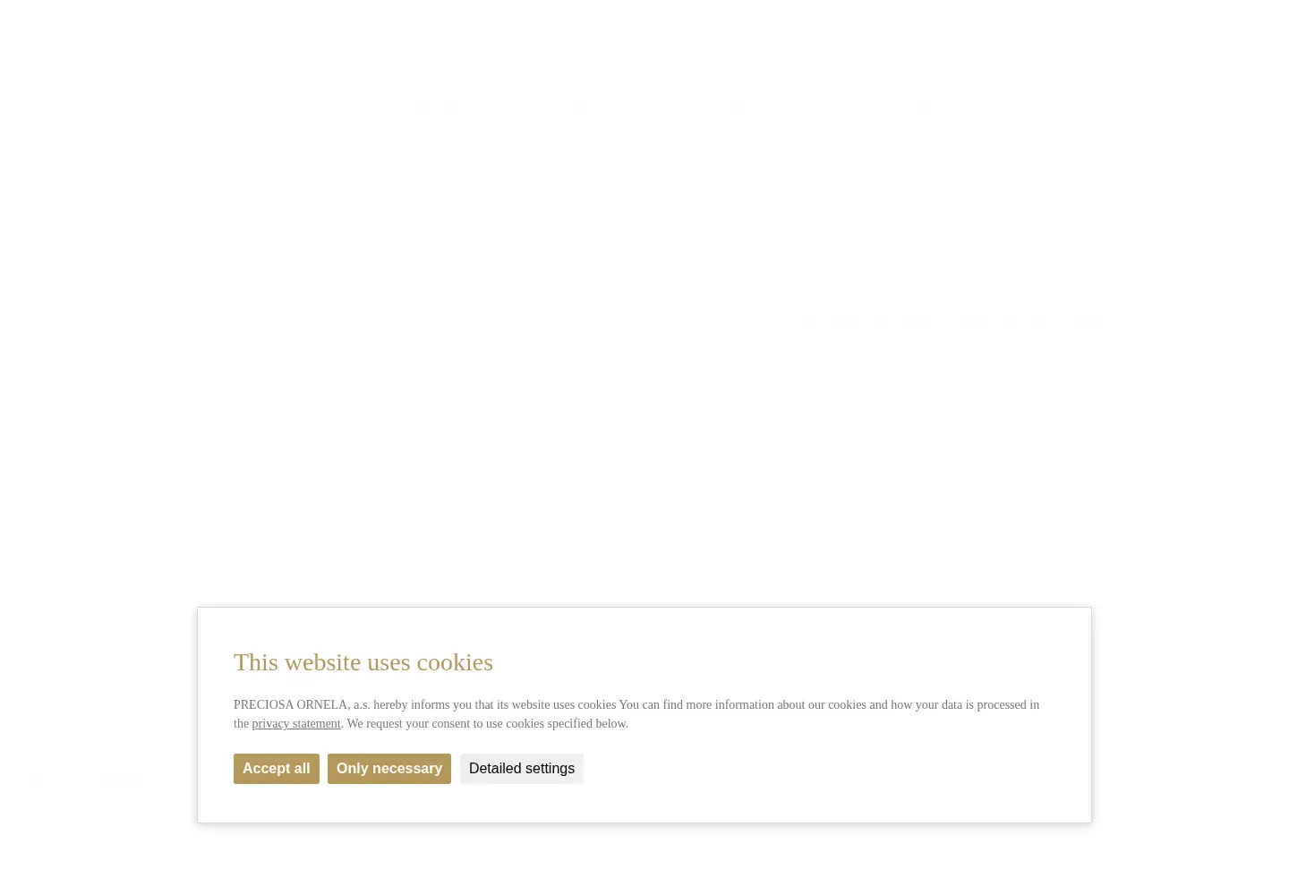 Captured homepage of preciosa-ornela.com in the current scan