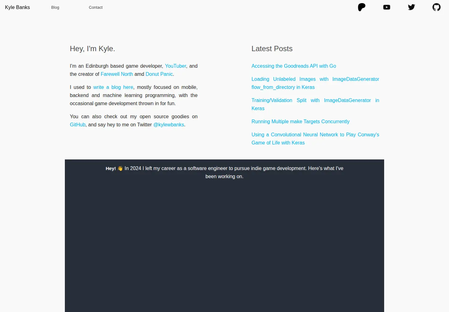 Screenshot of kylewbanks.com