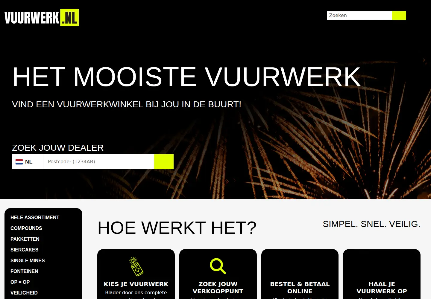 Screenshot of vuurwerk.nl