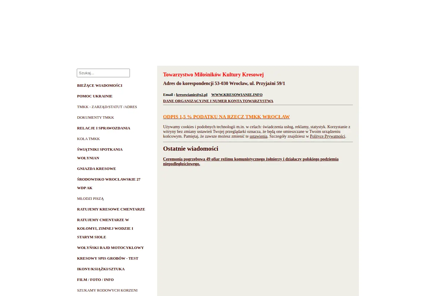 Screenshot of kresowianie.info