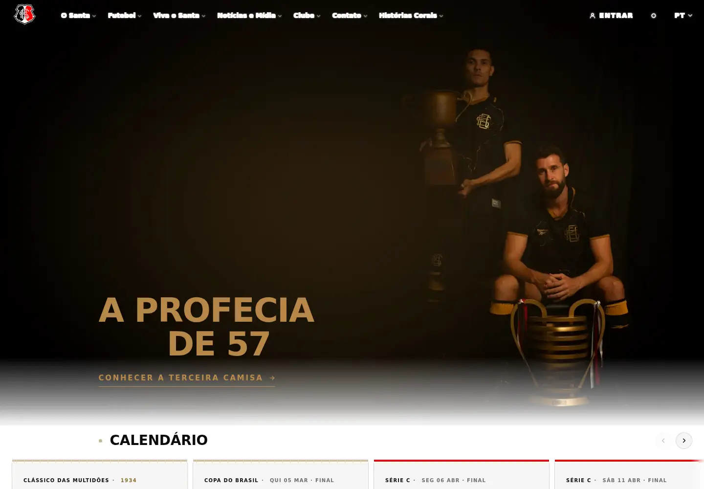 Captured homepage of santacruzpe.com.br in the current scan