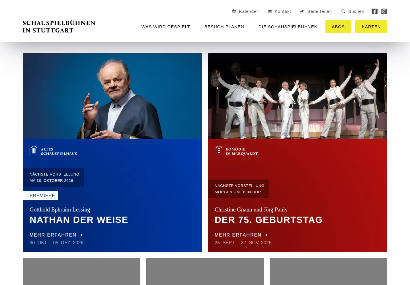 Screenshot of schauspielbuehnen.de