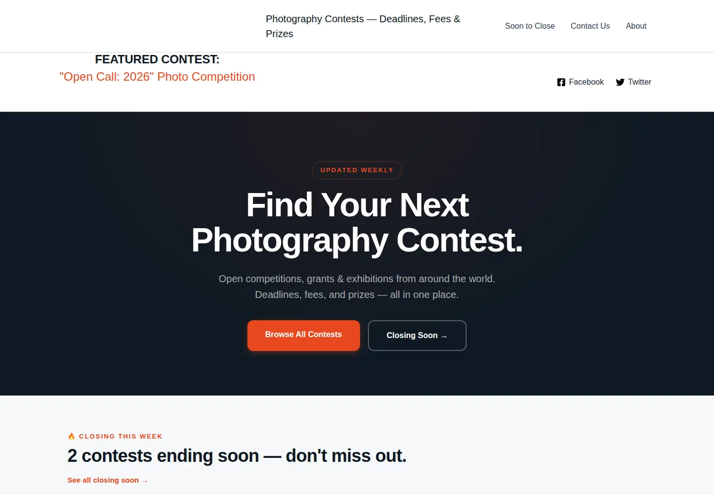 Screenshot of photocompete.com