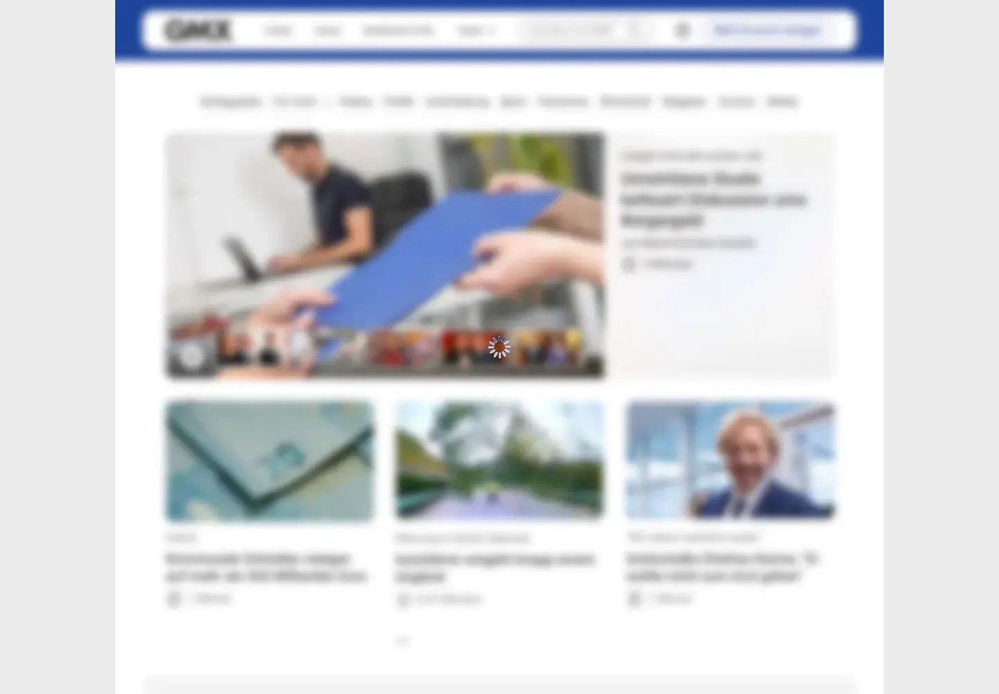 Screenshot of gmx.net