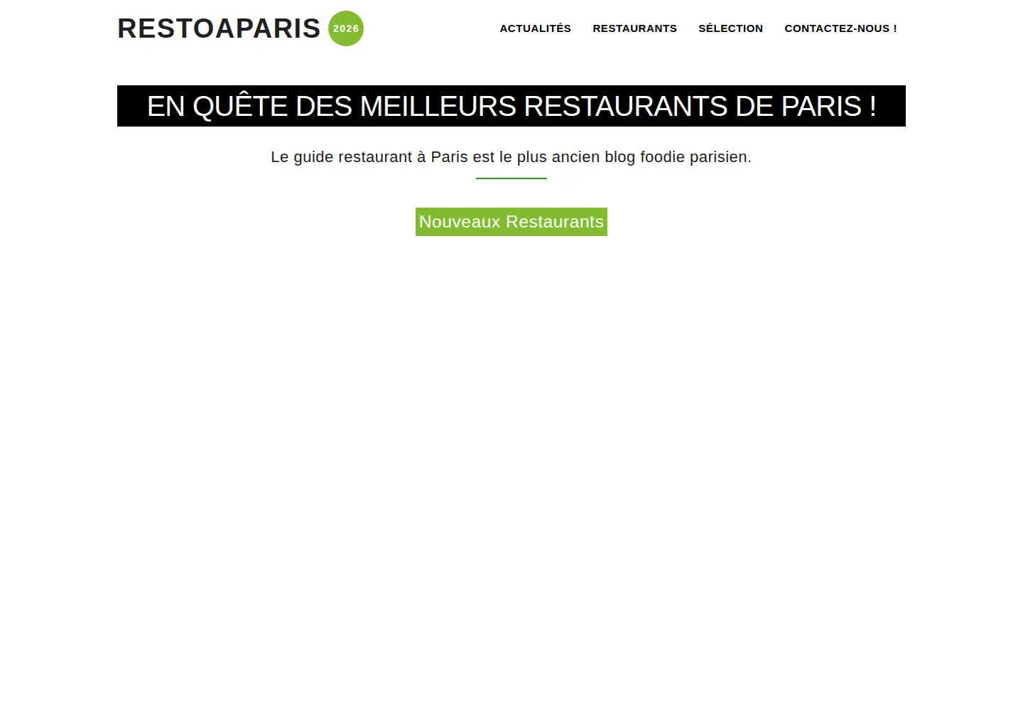 Screenshot of restoaparis.com