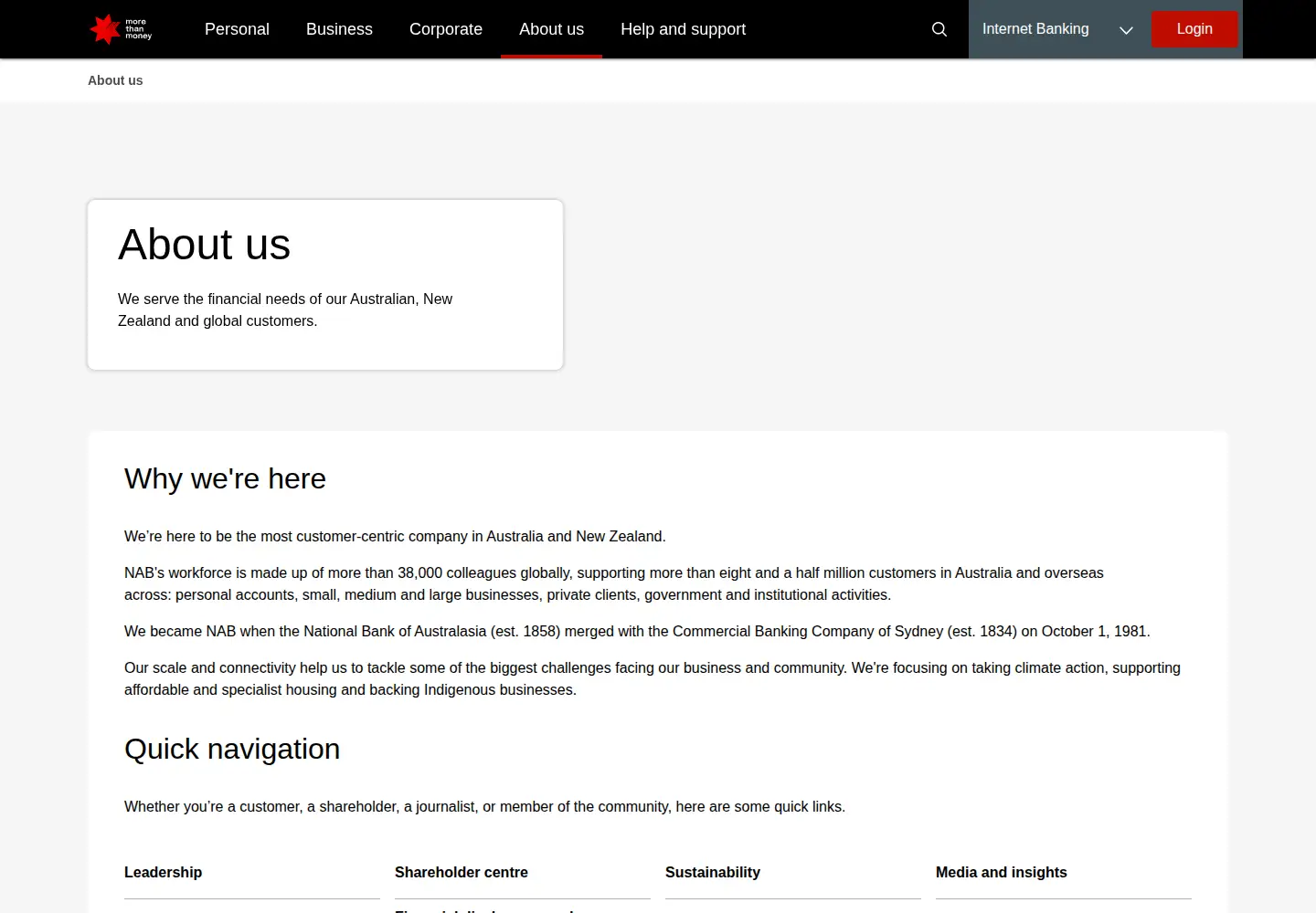 Screenshot of nabgroup.com