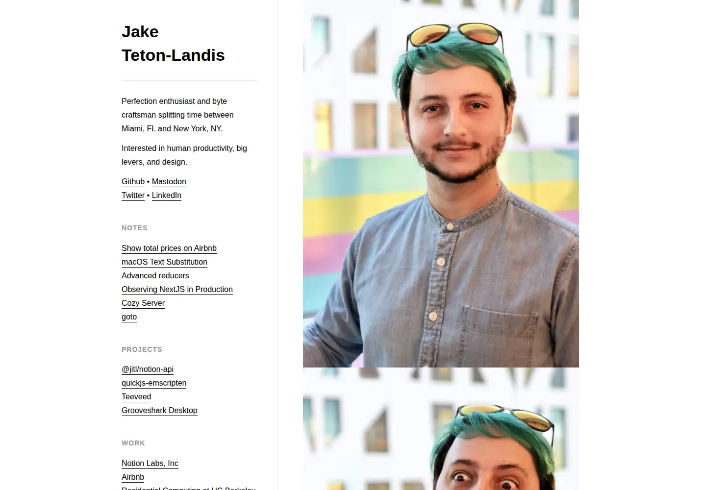 Screenshot of jake.tl