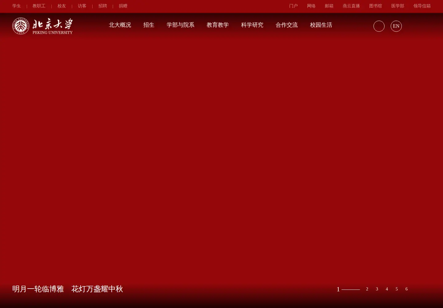 Screenshot of pku.edu.cn