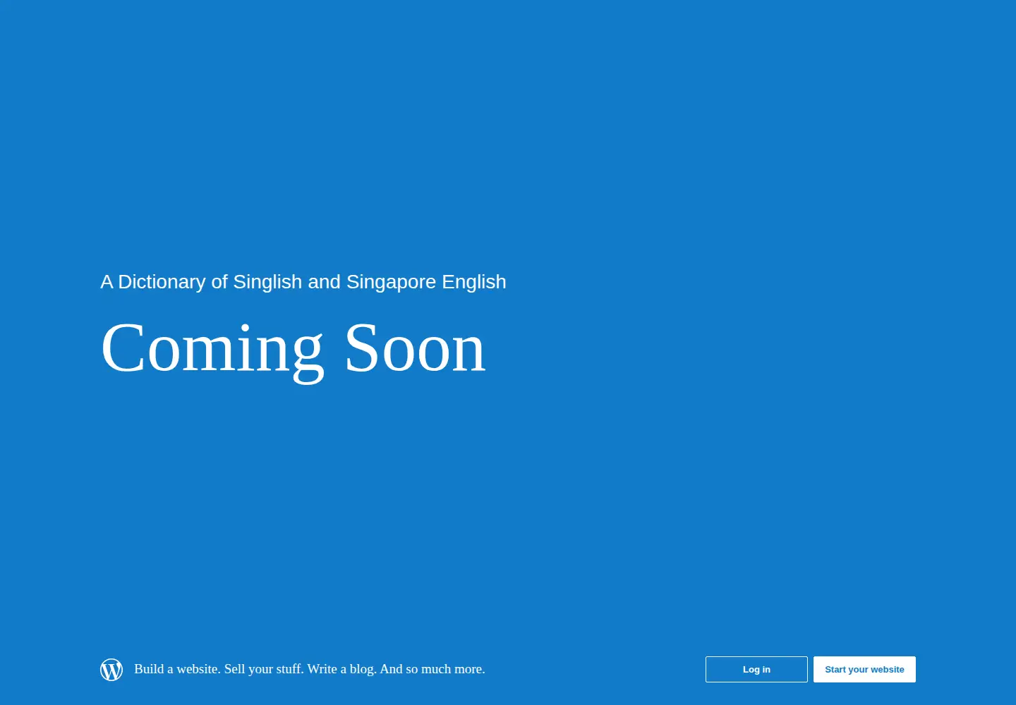 Captured homepage of singlishdictionary.com in the current scan