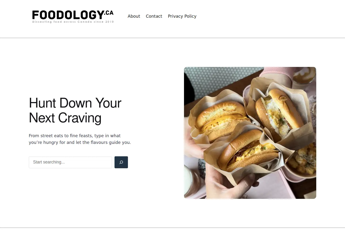Screenshot of foodology.ca