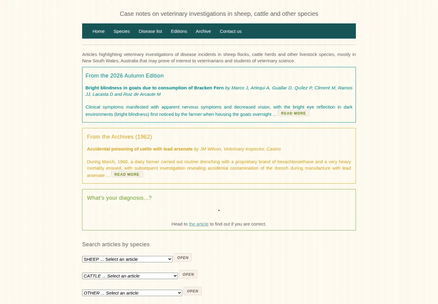 Captured homepage of flockandherd.net.au in the current scan