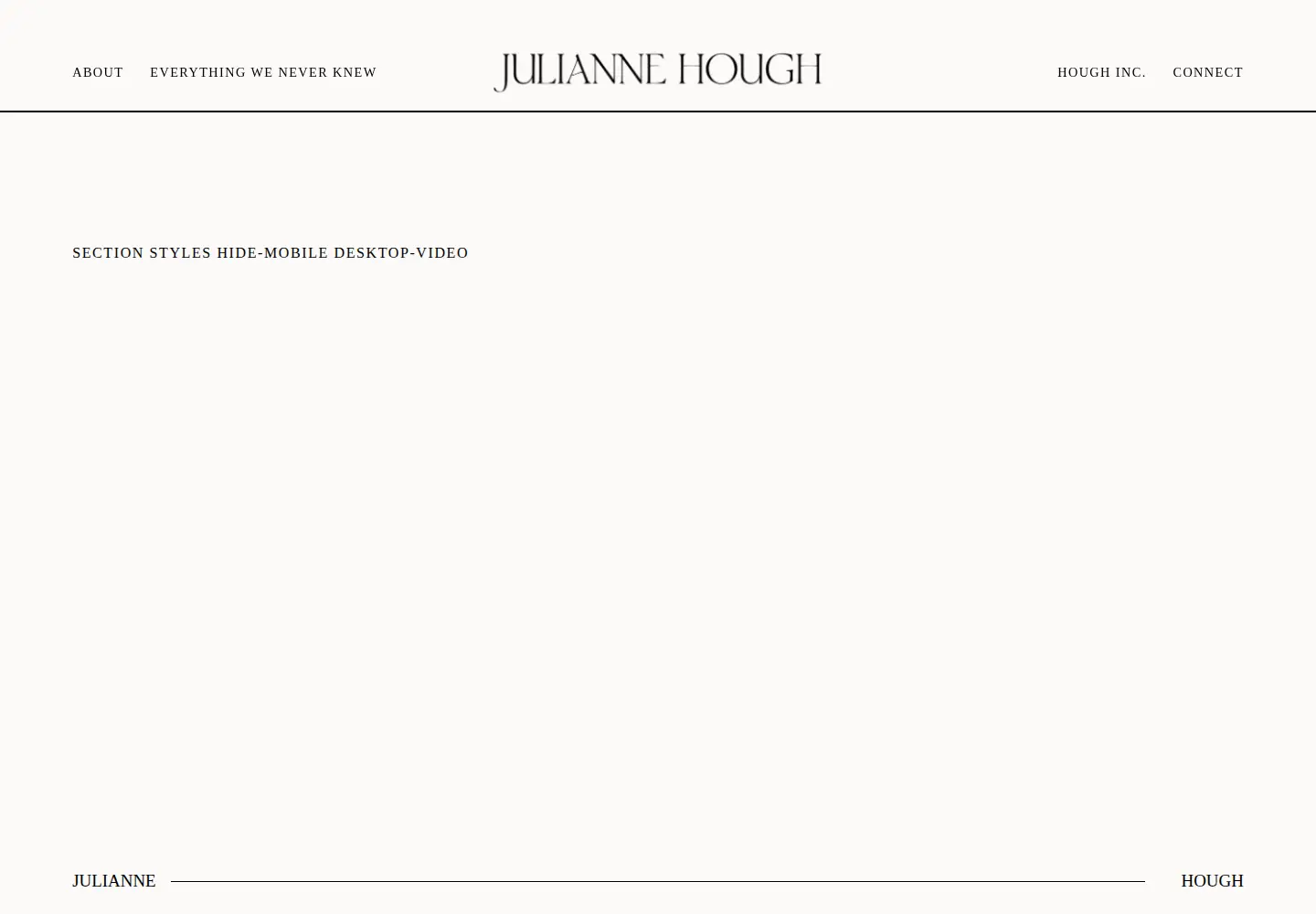 Screenshot of juliannehough.com
