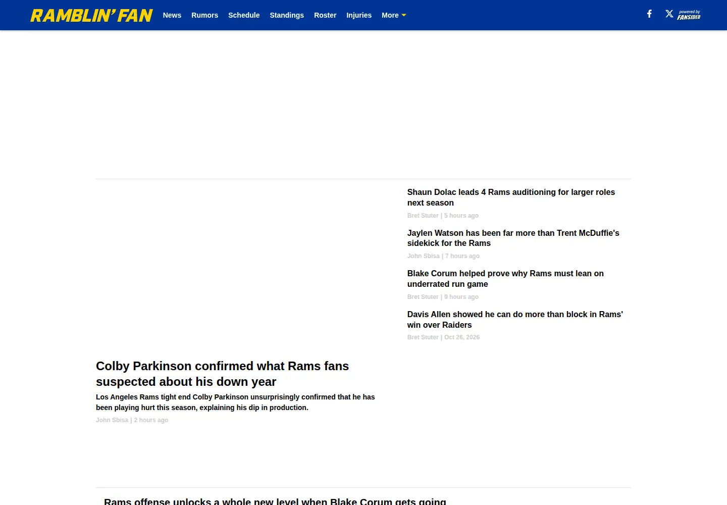 Screenshot of ramblinfan.com