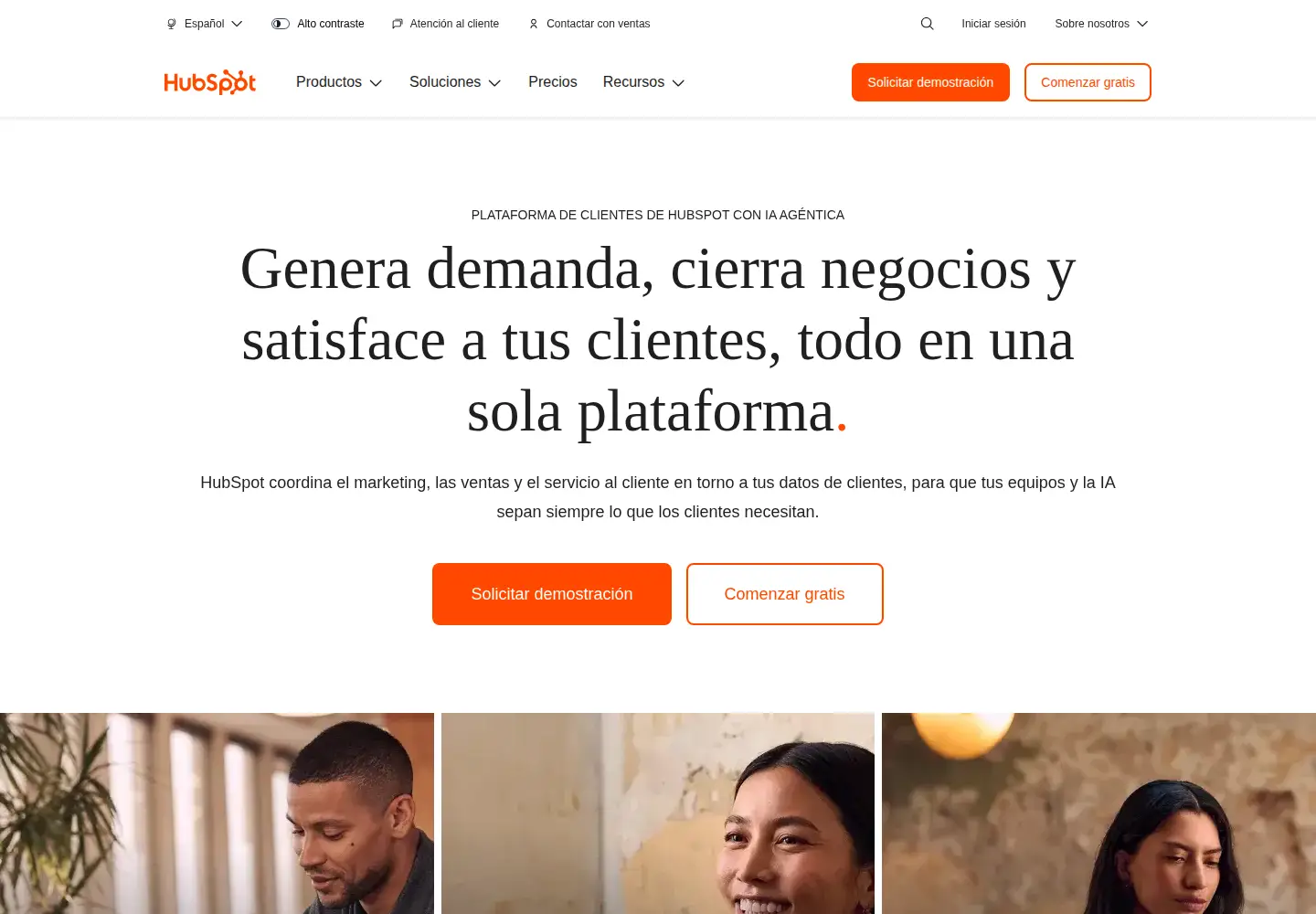 Screenshot of hubspot.es