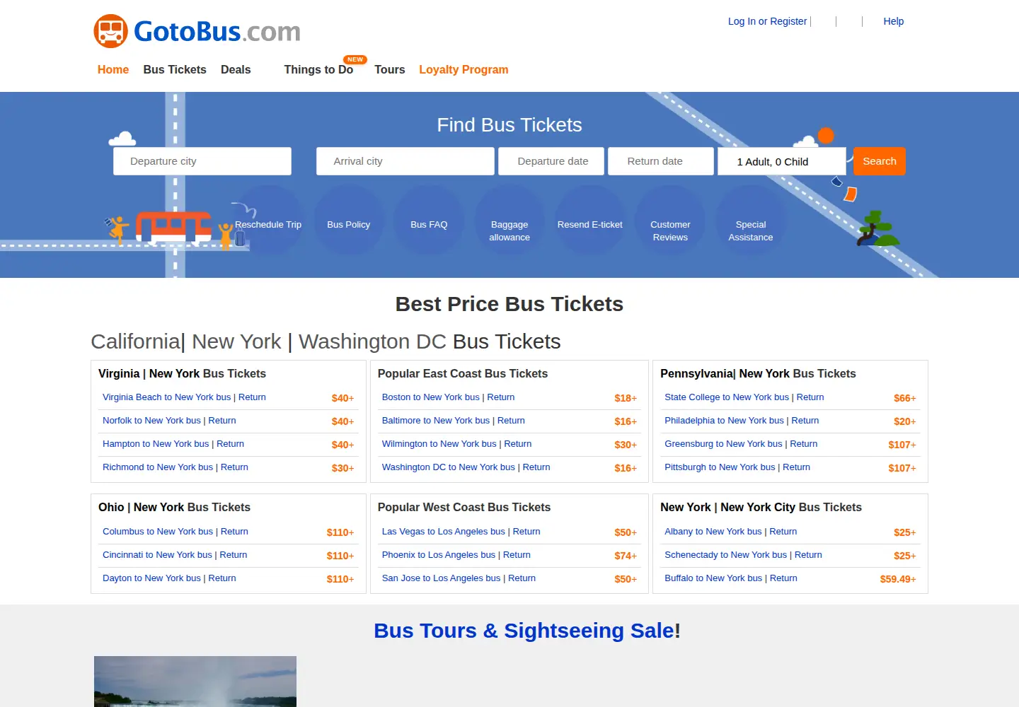Screenshot of gotobus.com