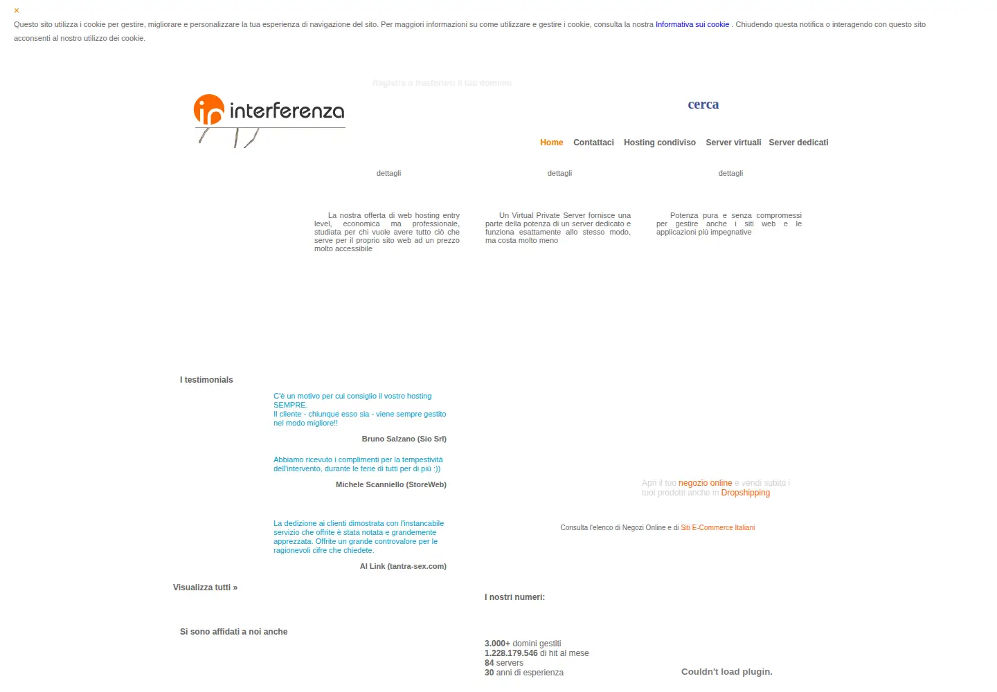 Screenshot of interferenza.com