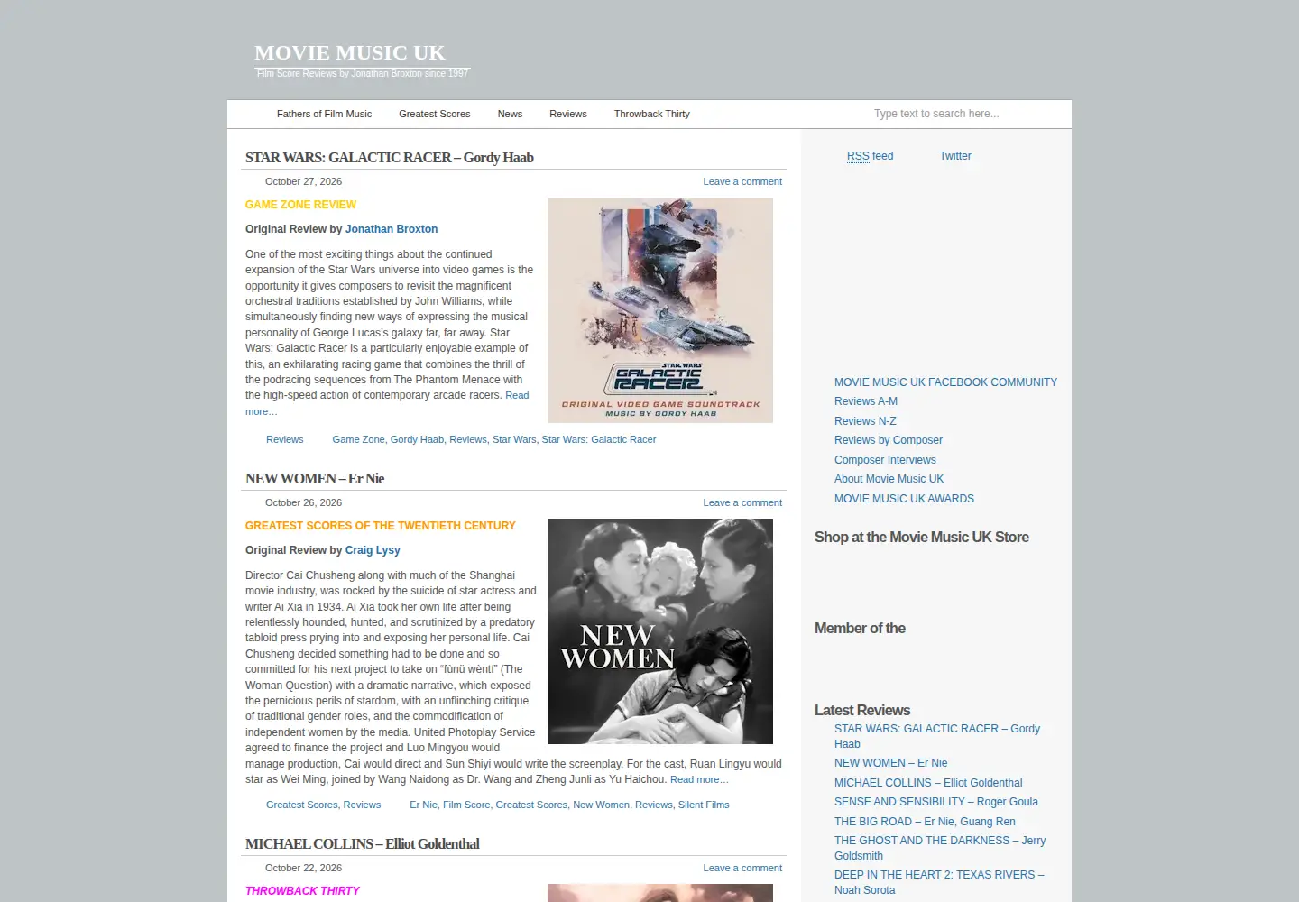 Captured homepage of moviemusicuk.us in the current scan