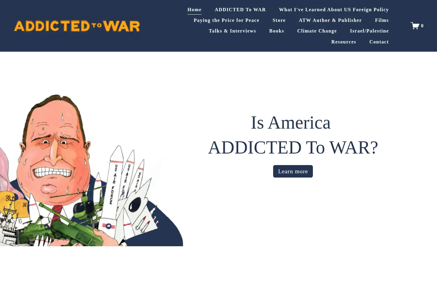 Screenshot of addictedtowar.com