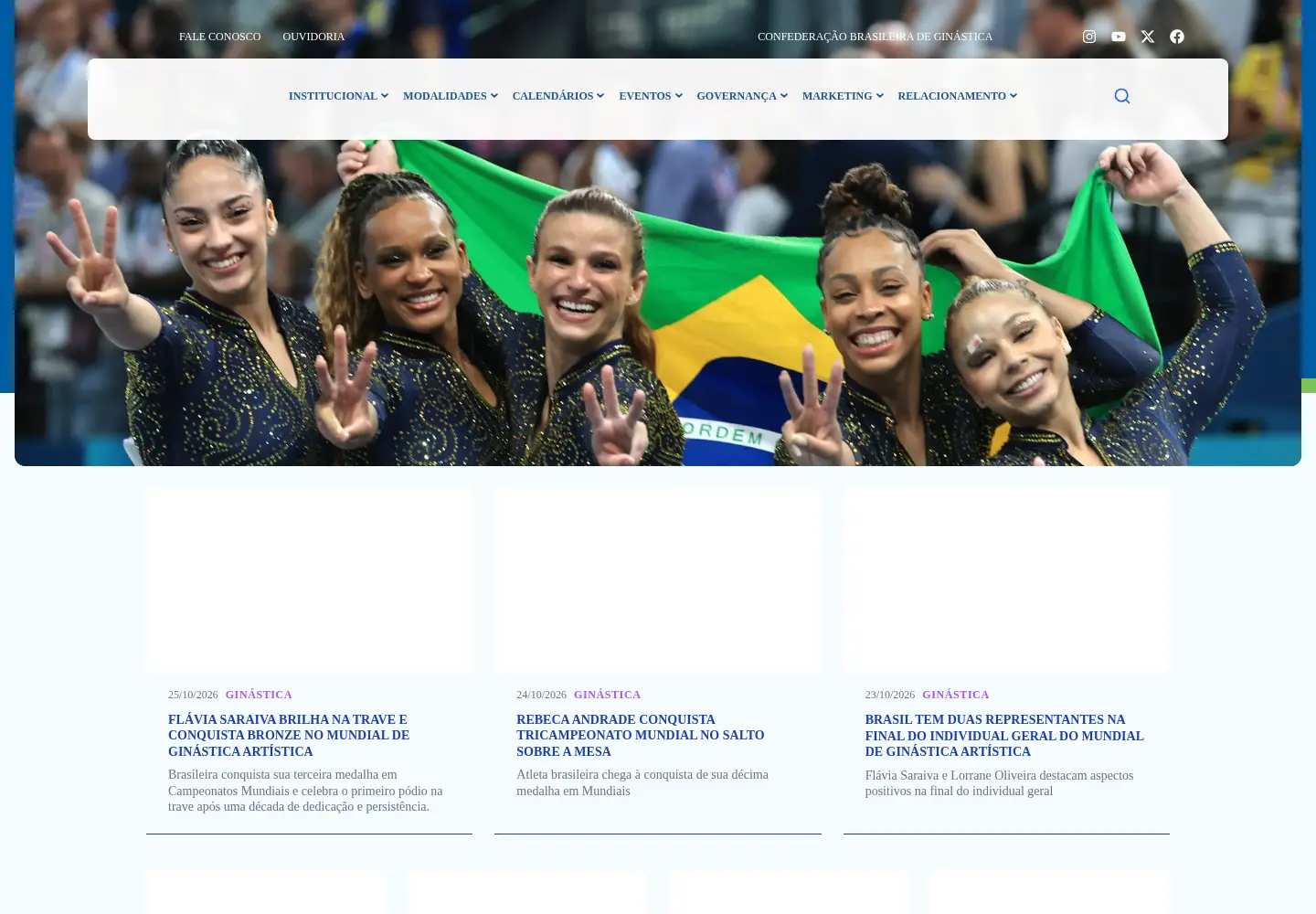 Captured homepage of cbginastica.com.br in the current scan