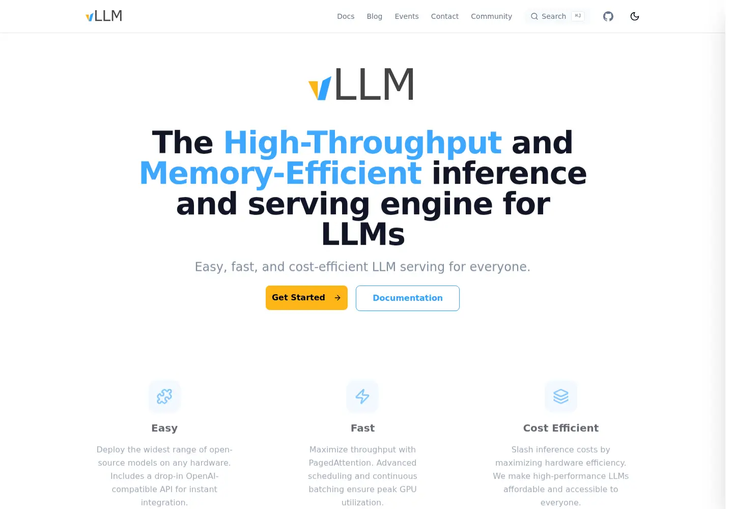 Screenshot of vllm.ai