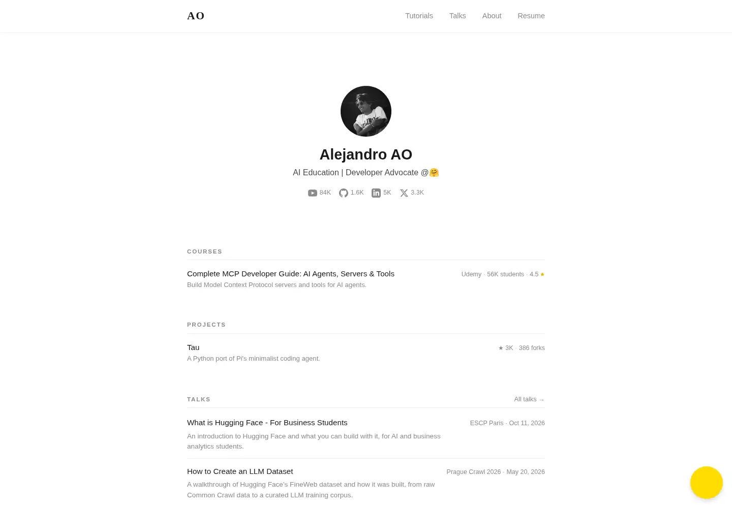 Screenshot of alejandro-ao.com