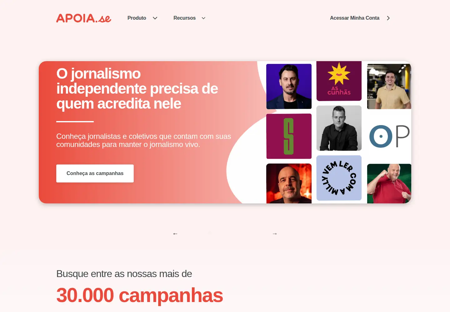 Screenshot of apoia.se