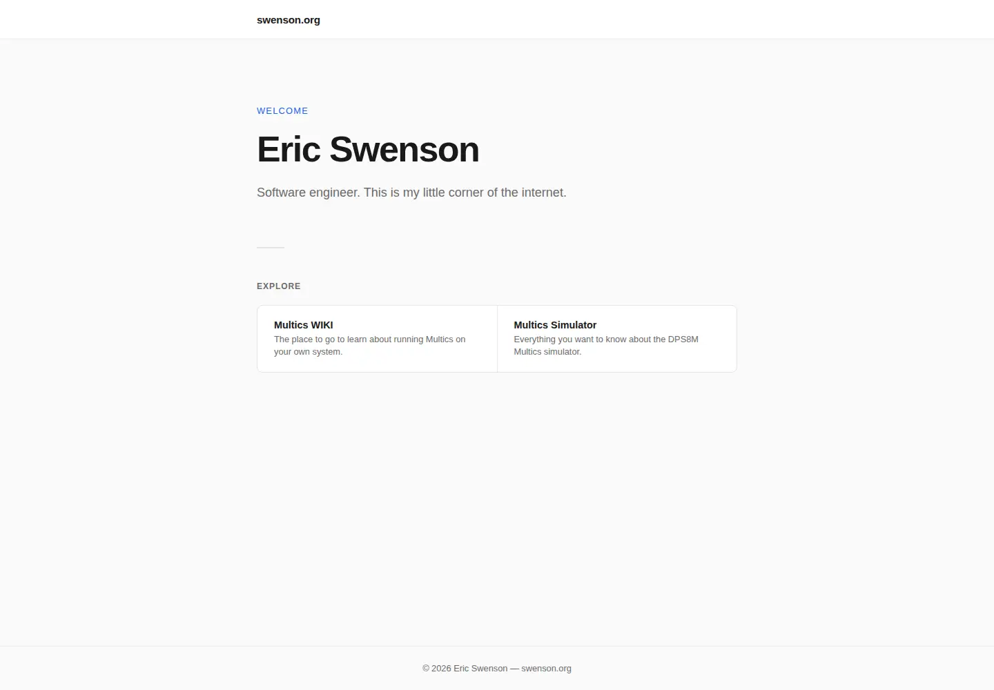 Screenshot of swenson.org