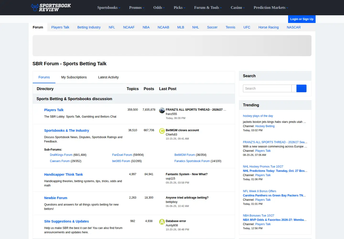 Screenshot of sbrforum.com