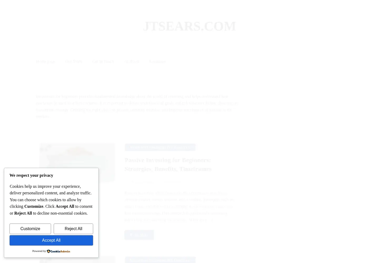 Screenshot of jtsears.com