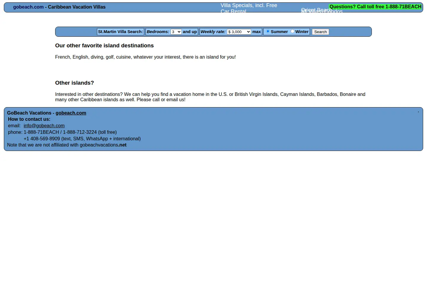 Screenshot of gobeach.com