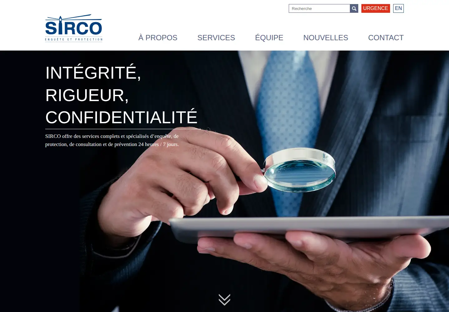 Captured homepage of groupesirco.com in the current scan