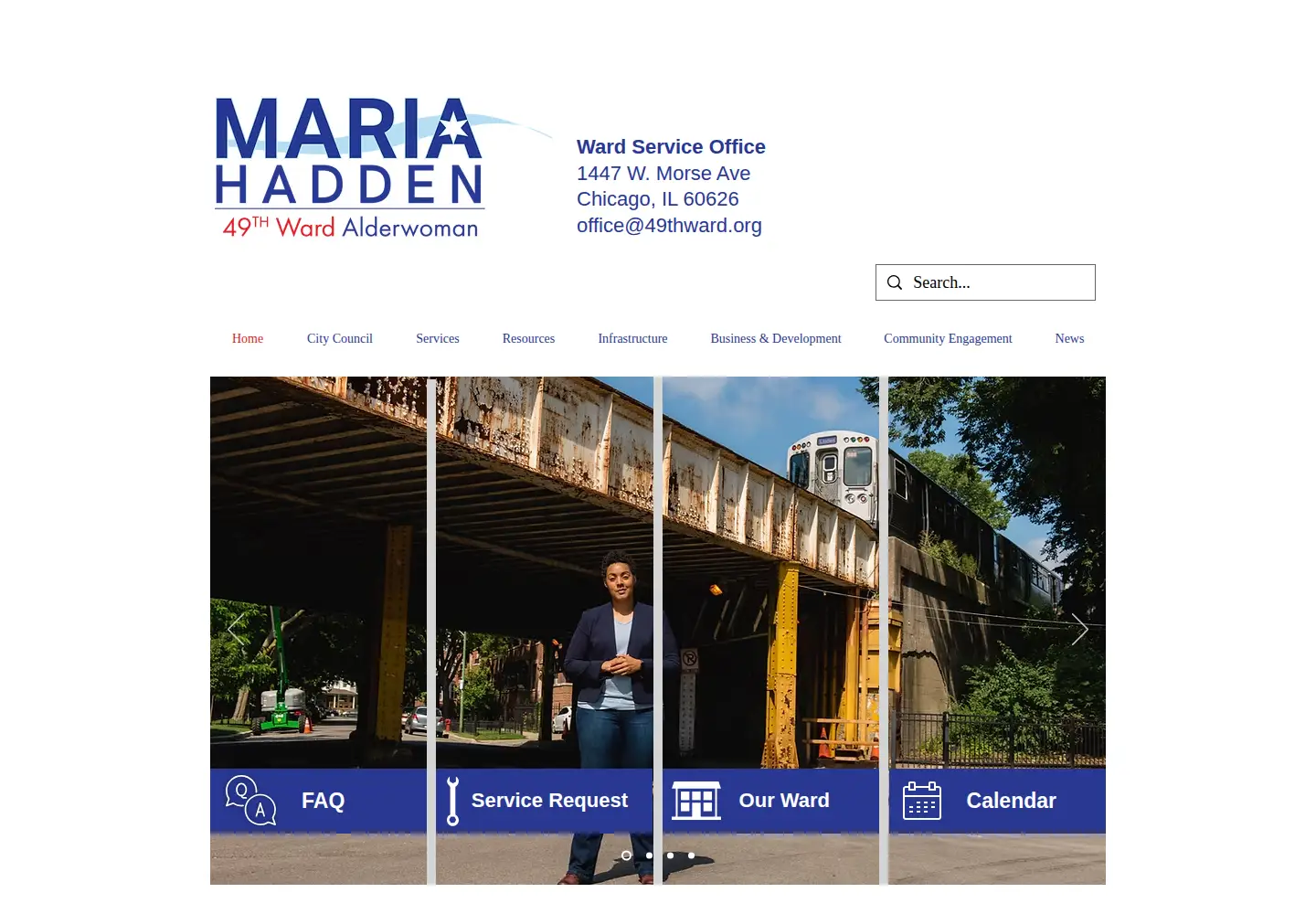 Captured homepage of ward49.com in the current scan